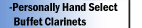Hand Select Buffet Clarinets